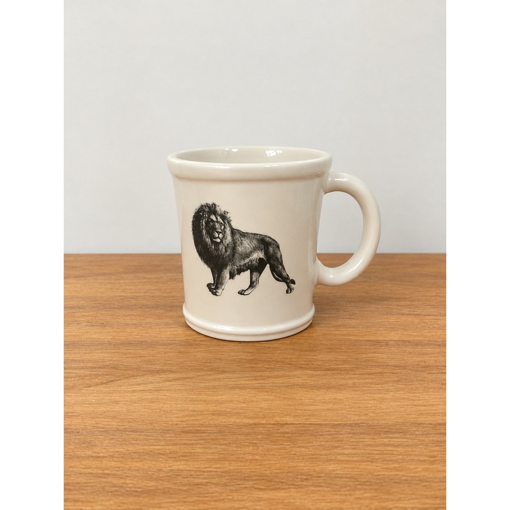 Eclectic Boho Safari Lion Mug World Market "It's Hard Being King" Coffee Cup